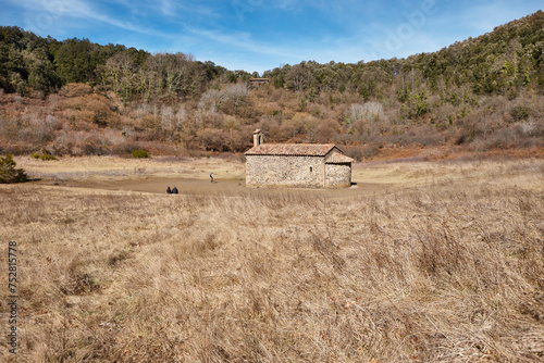 Santa Margarida chapel in La Garrotxa volcanic area. Catalunya, Spain photo