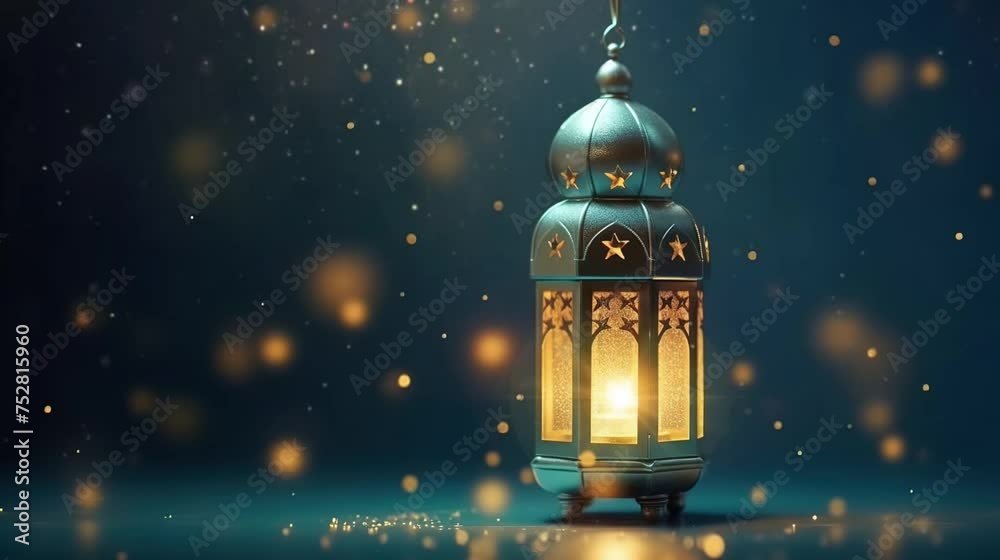 Islamic arabic lantern in the beautiful light animation. Ramadan Kareem, Ied Mubarak. 4K Generative AI video looping animation Islamic arabic lantern in the beautiful light animation. Ramadan Kareem, Ied Mubarak. 4K Generative AI video looping animation