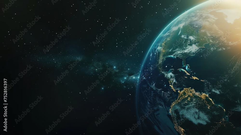 Obraz premium Planet earth from the space