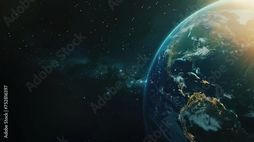 Planet earth from the space