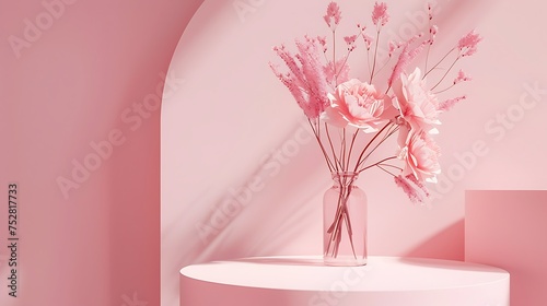 Present day pink background photo