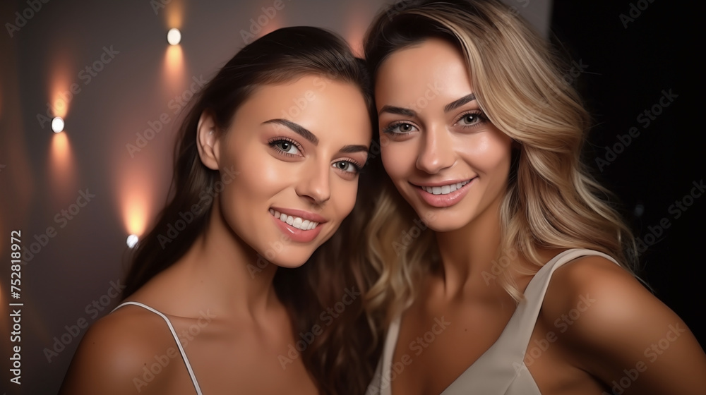 Selfie of Smiling Beauties with Ambient Lighting
Selfie of Smiling Beauties with Ambient Lighting