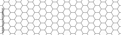 Hexagon or honeycomb pattern. Seamless honeycomb pattern for kitchen backsplash, bathroom wall, shower. Vector ceramic texture background