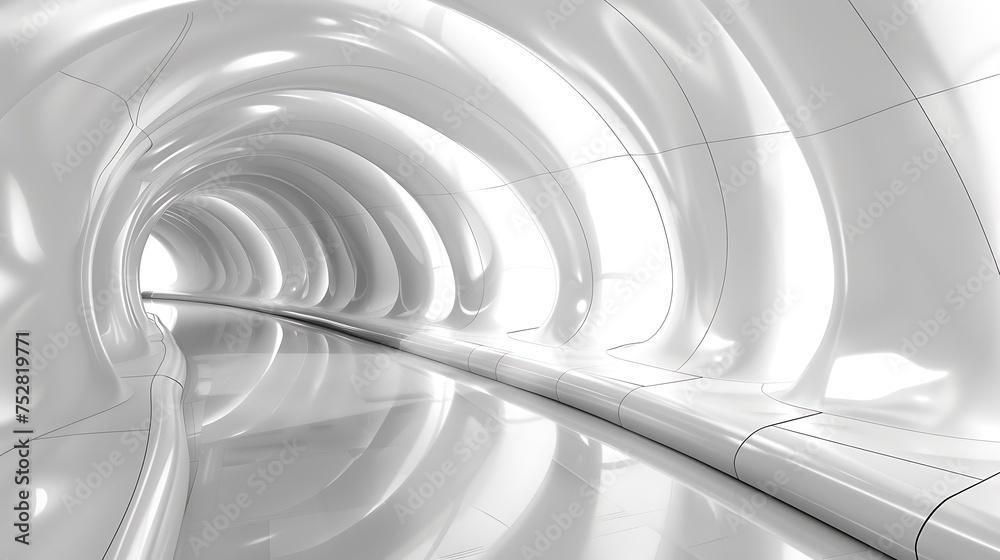 Obraz premium white futuristic background