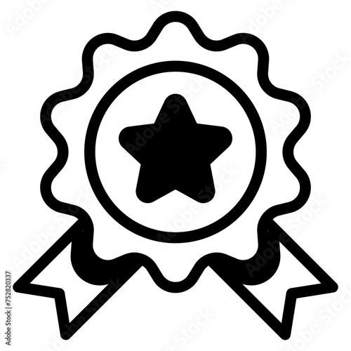 Winning award, prize, medal or badge icon for apps and websites