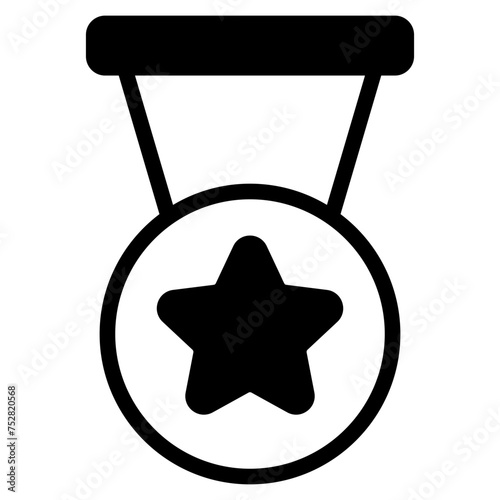Winning award, prize, medal or badge icon for apps and websites