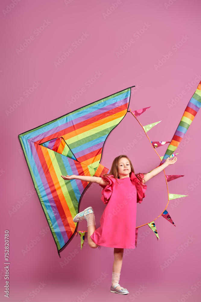 flying with a kite
