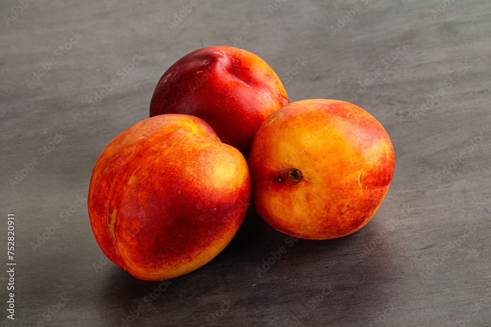 Ripe sweet juicy fresh red nectarines Ripe sweet juicy fresh red nectarines