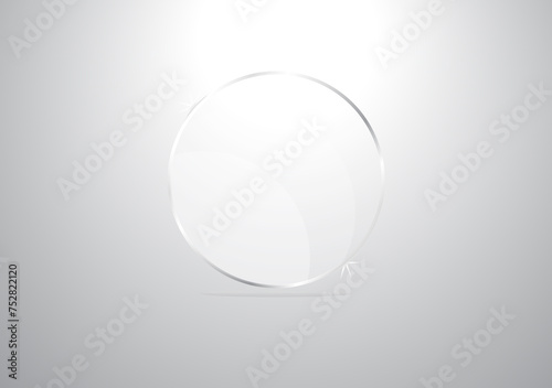 circle shape silver glowing frame on background © Gohan T