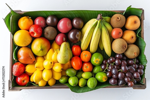 Various Ripe Fruits From Indonesia in a Large Box