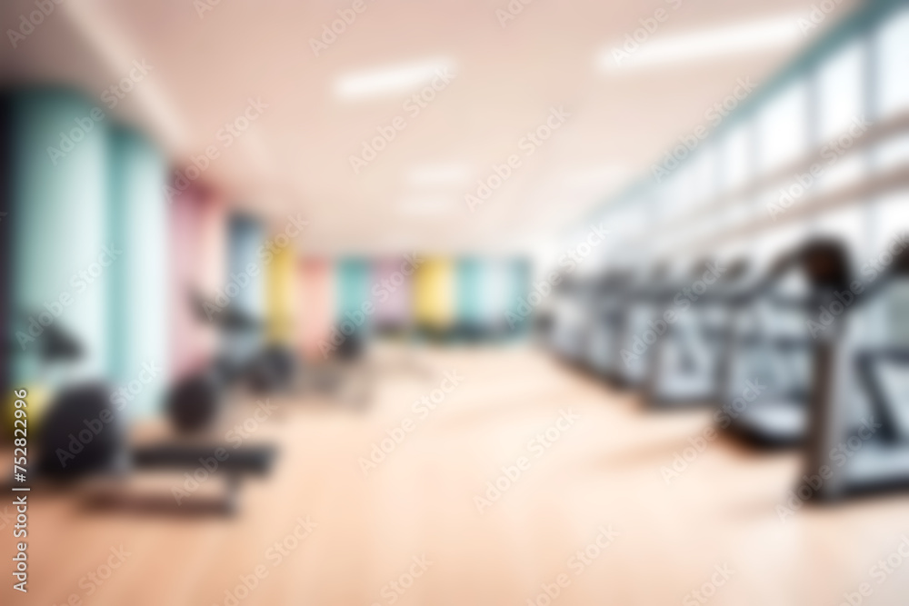Abstract blurred background illustration. Aesthetic Interior Design of Gym Space with Abundant Exercise Equipment. Modern fitness gym for healthy exercise. Abstract blurred background illustration. Aesthetic Interior Design of Gym Space with Abundant Exercise Equipment. Modern fitness gym for healthy exercise.