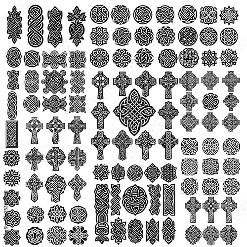 Vector Illustrations of Celtic Knots and Knot Work: Intricate and Ornate Patterns for Traditional Art Projects