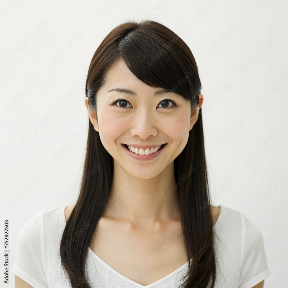 portrait of a smiling Asian woman portrait of a smiling Asian woman