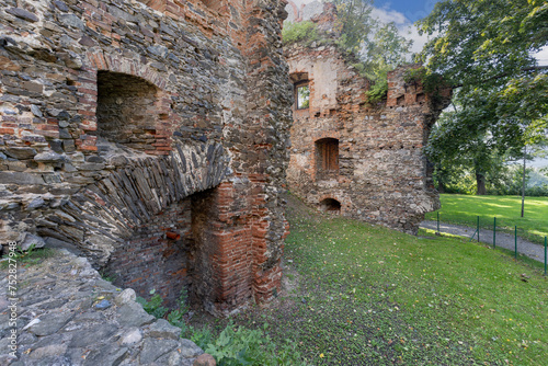 Renaissance Ducal Castle, ruins of 16th century defensive building, Zabkowice Slaskie, Poland photo