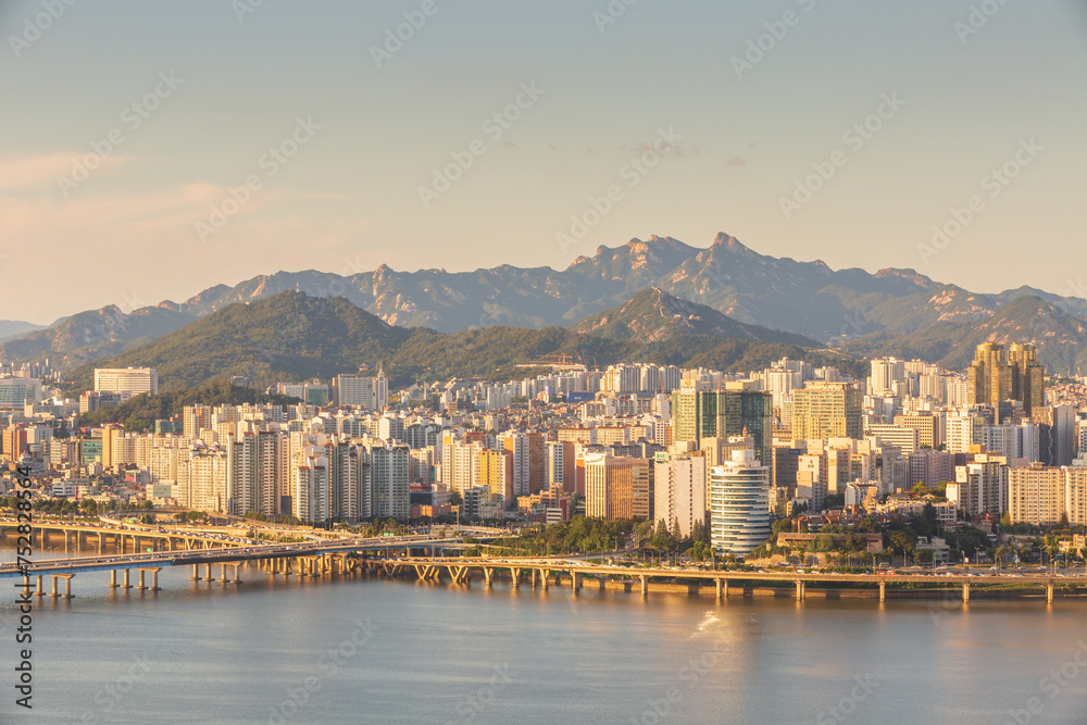Naklejka premium 서울 전경 풍경