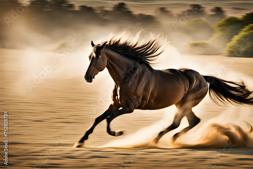 Professional ICM Photography Captures the Speed and Grace of Running Mongolian Horses