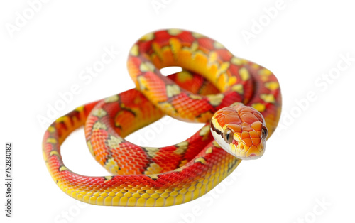 Corn Snake in Intricate Motion On Transparent Background.