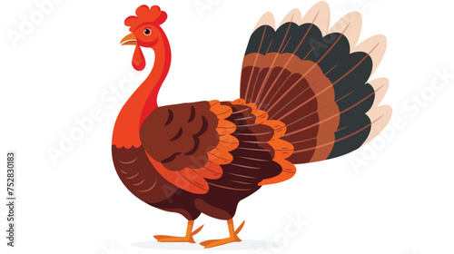 Happy Thanksgiving turkey icon. Cartoon of Happy Thank