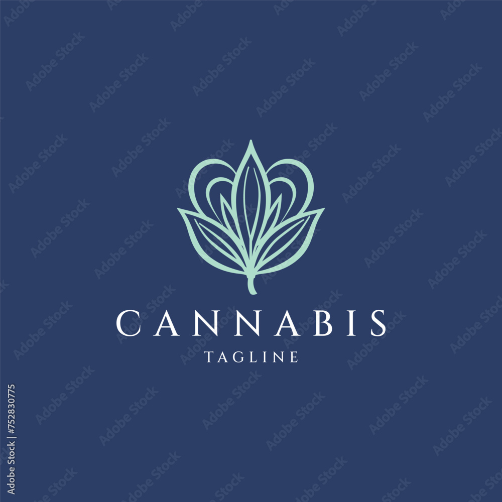 Cannabis logo design icon vector Cannabis logo design icon vector