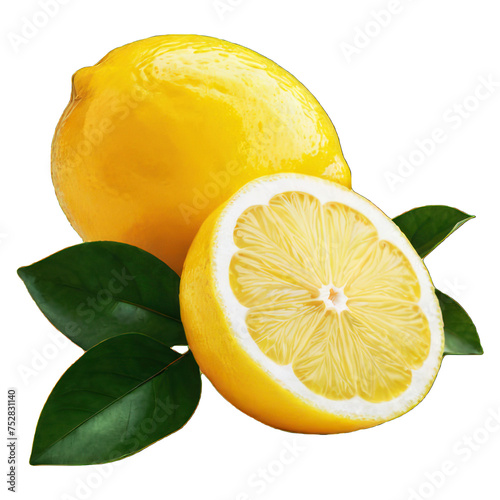 lemon and mint with leaf soft smooth lighting only png