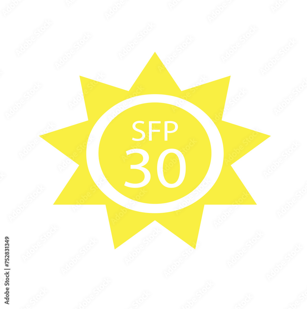 UV protection vector icon on white UV protection vector icon on white