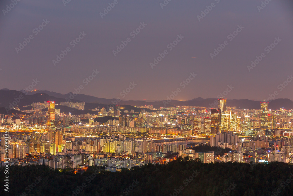 Naklejka premium 서울 전경 풍경