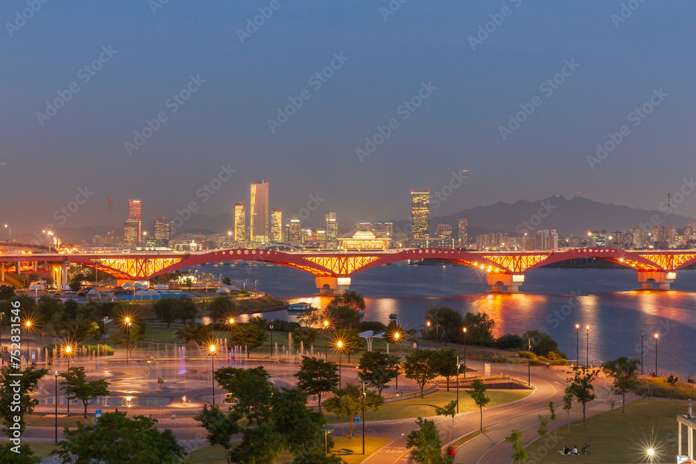 서울 성산대교 한강
