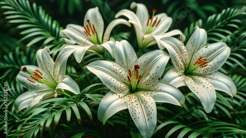 A Dance of Lilies, The Grace of Summer Blossoms, Painting the Air with Fragrant Beauty photo