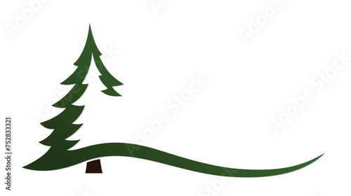 The stylized symbol of a green tree.
