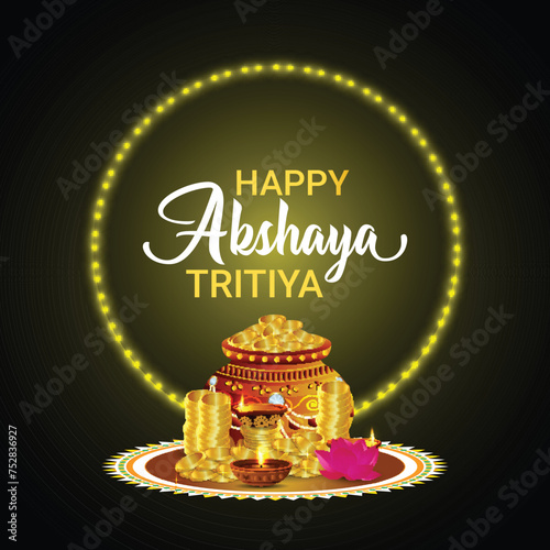 Happy akshaya tritiya festival template