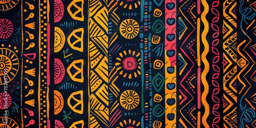 Photo african tribal pattern background in colorful tone Photo african tribal pattern background in colorful tone