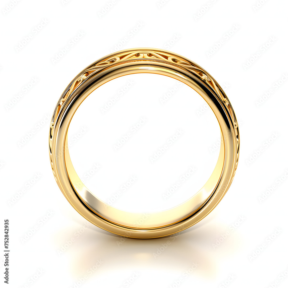 Gold ring isolated on white background Gold ring isolated on white background