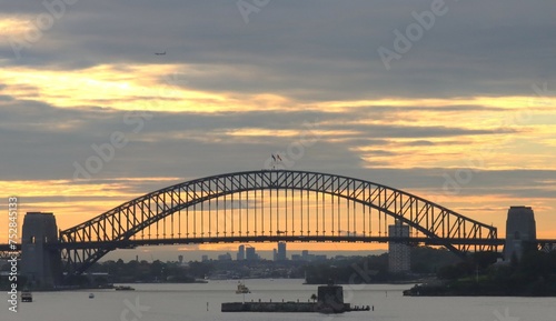 city harbour bridge at sunset © Aniket