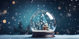 Snow ball on christmas background