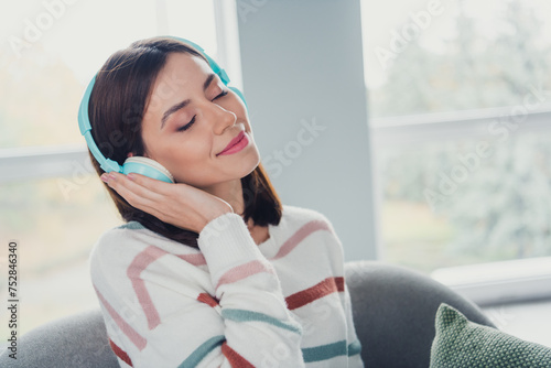 Photo of pretty lovely lady hand touch headphones closed eyes listen favorite song window sunlight flat inside Free Download Photo of pretty lovely lady hand touch headphones closed eyes listen favorite song window sunlight flat inside - GFXLoad