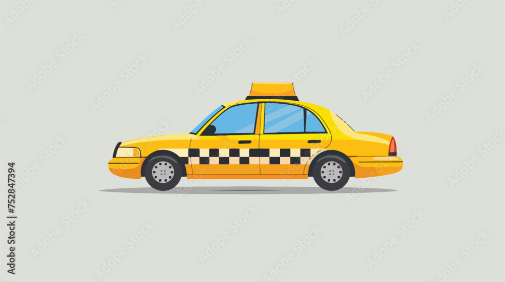 Yellow taxi vector illustration