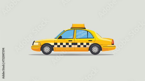 Yellow taxi vector illustration