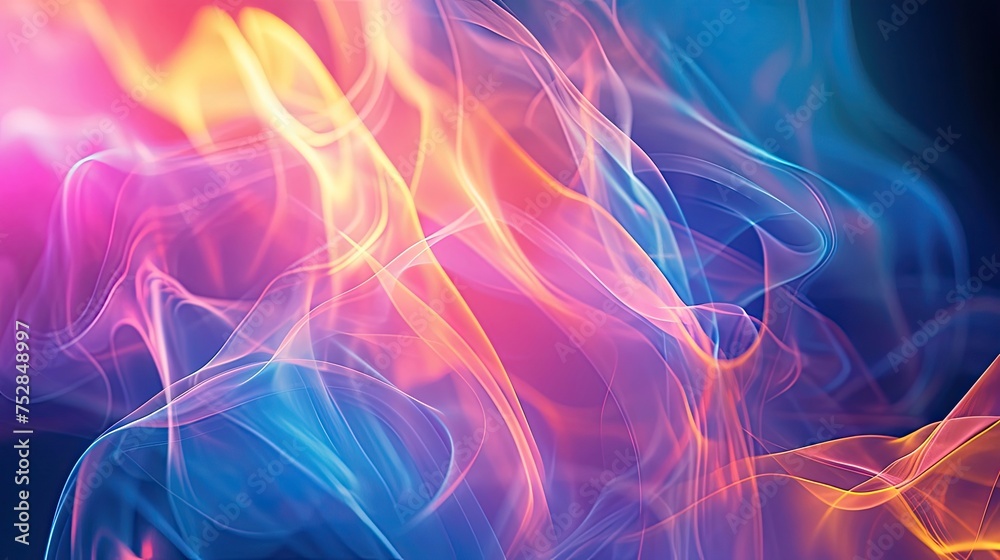 Fototapeta premium Abstract background translucent layers. Anti design, soft, pastel, modern, artistic, visual, gradient, translucent, layers. Generated by AI