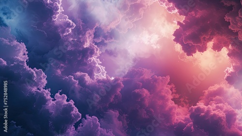 Clouds background. Rain, damp, skies, grey, thunderstorm, sky, clouds, sun, thunder, hail, lightning, bad weather, downpour, cloudy, weather forecast. Generated by AI © Anastasia