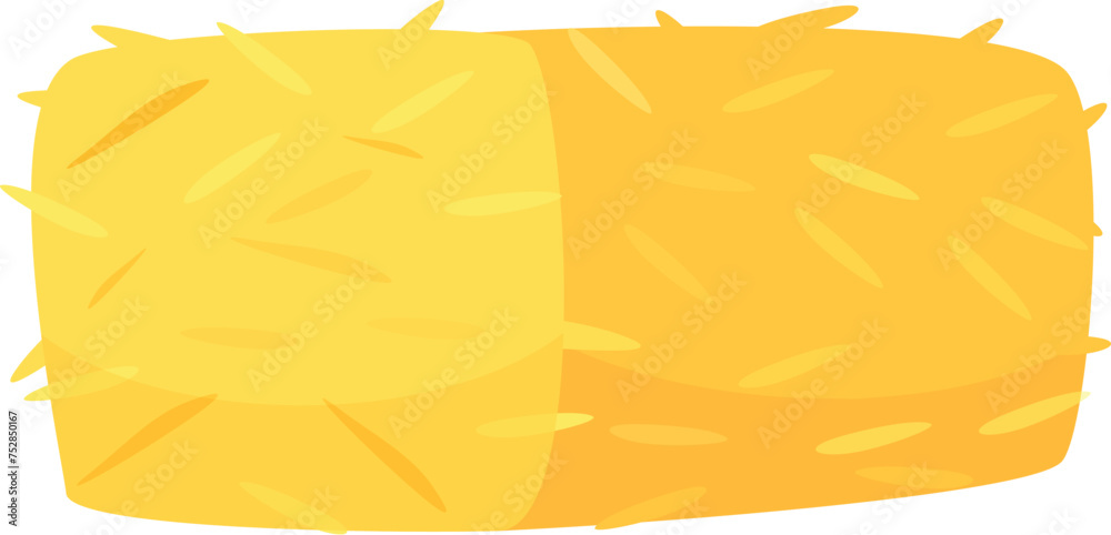 Wheat block hay stack icon cartoon vector. Pig farm. Nature home agriculture - obrazy, fototapety, plakaty 