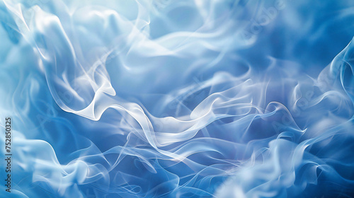 Smokes Ethereal Dance, A Whisper of Blue in the Shadows, Natures Breath in Abstract Forms