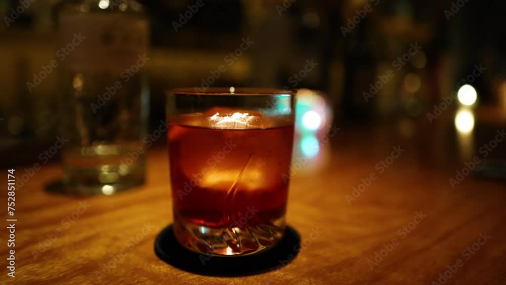 Candlelit Beverage in a Cozy Bar Candlelit Beverage in a Cozy Bar