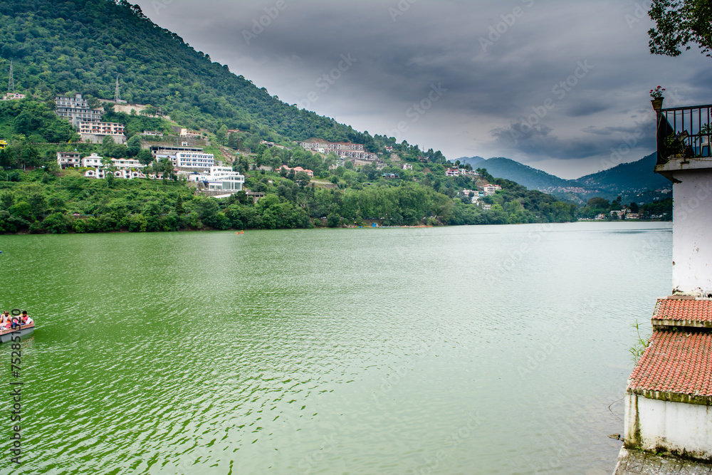 Beautiful Bhimtal Lake is a lake in the town of Bhimtal, in the Indian state of Uttarakhand. Green water lake