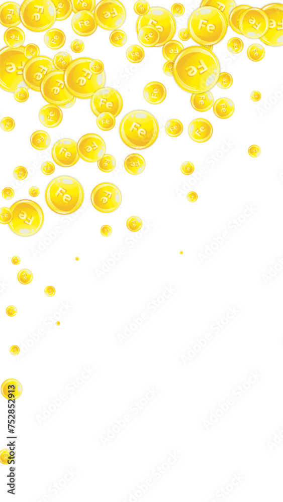 Ferritin round droplets scattered randomly. Ferritin round droplets scattered randomly.