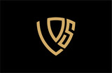 LOS creative letter shield logo design vector icon illustration