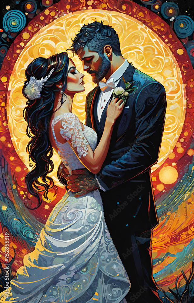 Fototapeta premium wedding card 