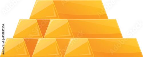 China gift ingot icon cartoon vector. Money coin. Asian holiday golden bars