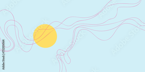 A Drawing of a Yellow Ball of Yarn