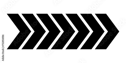 Black dynamic arrow symbol. Modern arrow icon. Vector isolated on white background.