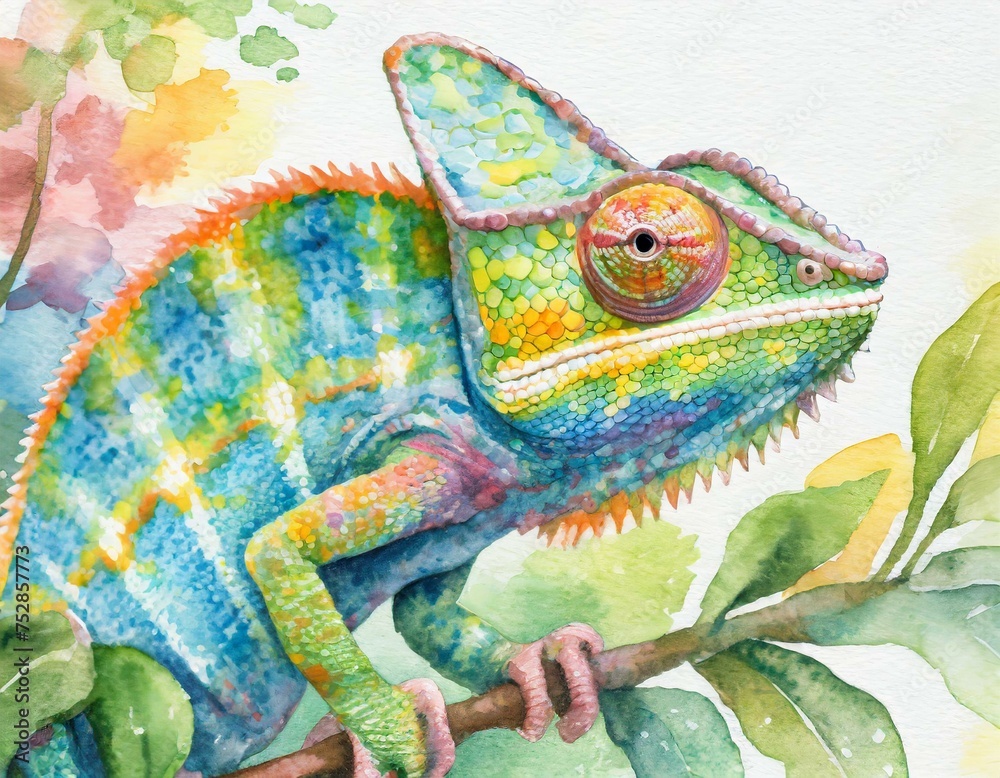 Obraz premium chameleon on a branch
